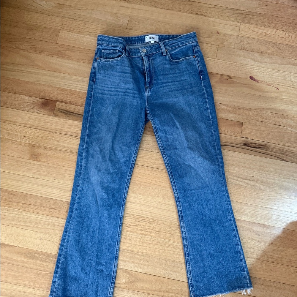 PAIGE Blue Flare & Wide Leg Jeans
